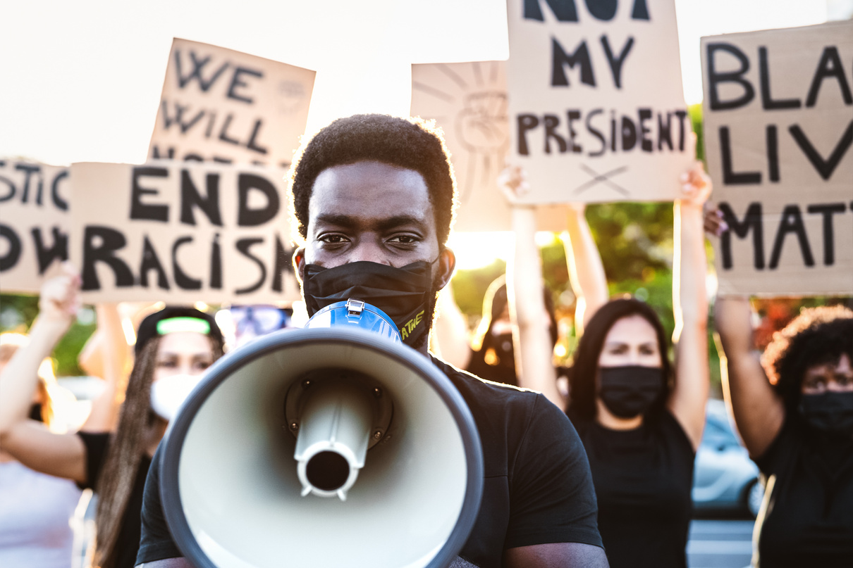 Black Lives Matter Activist Movement Protesting against Racism 