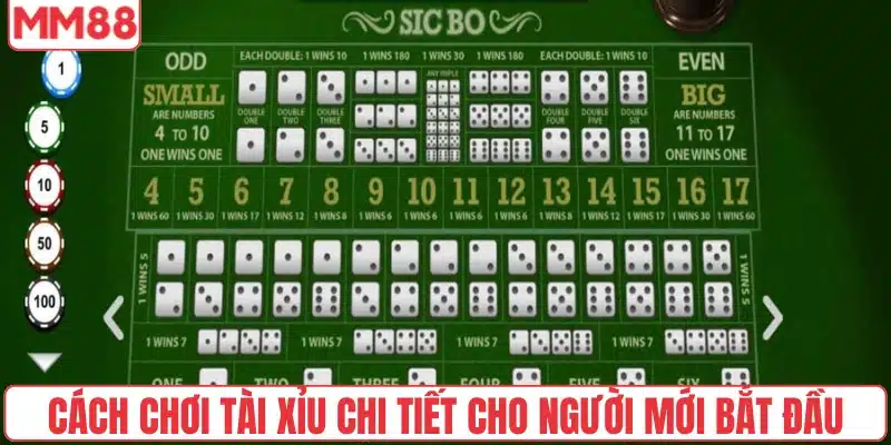 Hướng Dẫn Cách Chơi Tài Xỉu Chi Tiết Từ A Đến Z Cho Newbie 4 Cách chơi Tài xỉu chi tiết cho người mới bắt đầu tại MM88